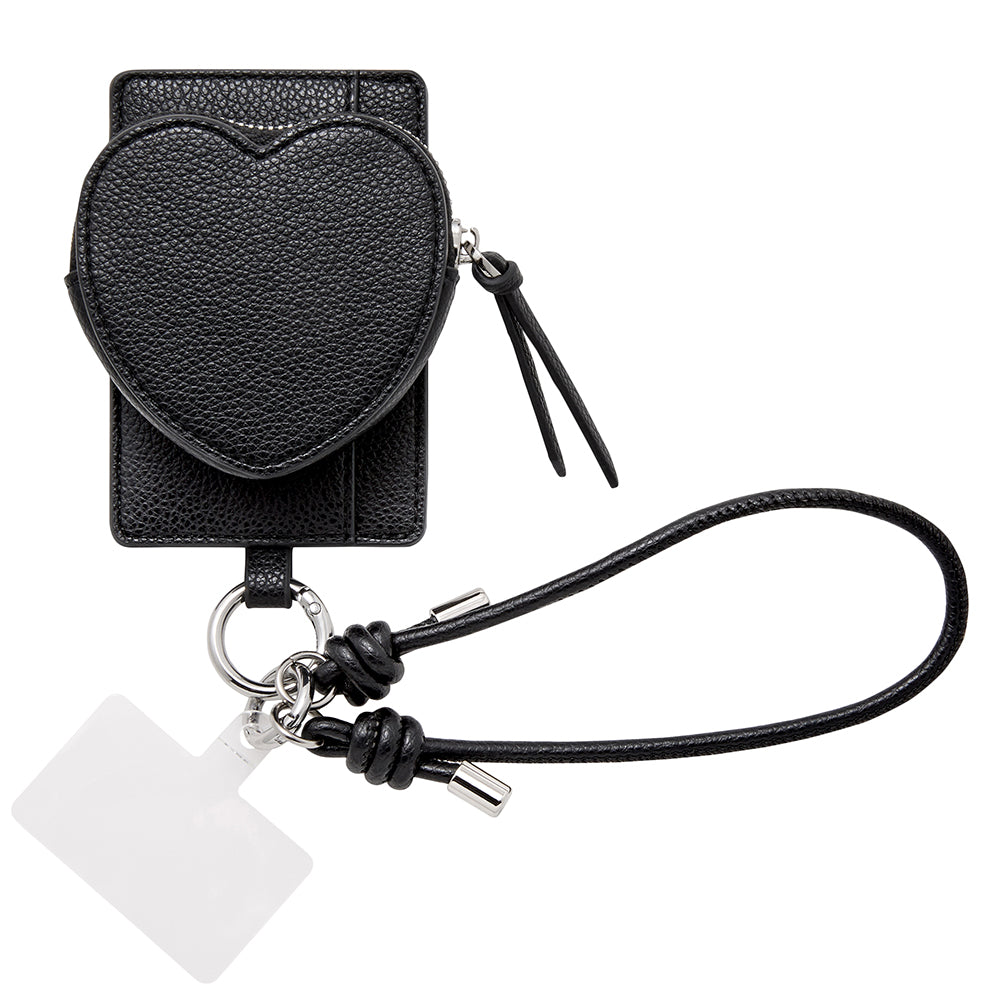 heart charm mag case (black)