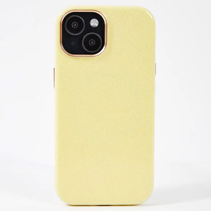 【iPhone15 Pro】Heart Shrink Case (pale yellow)