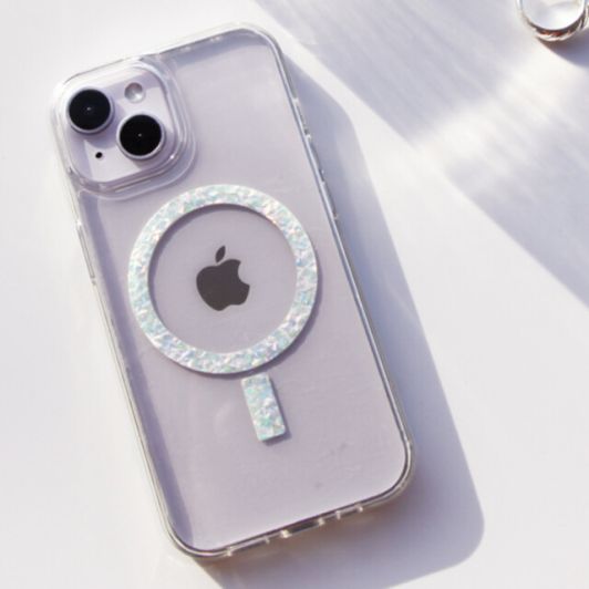 Glitter mag clear case