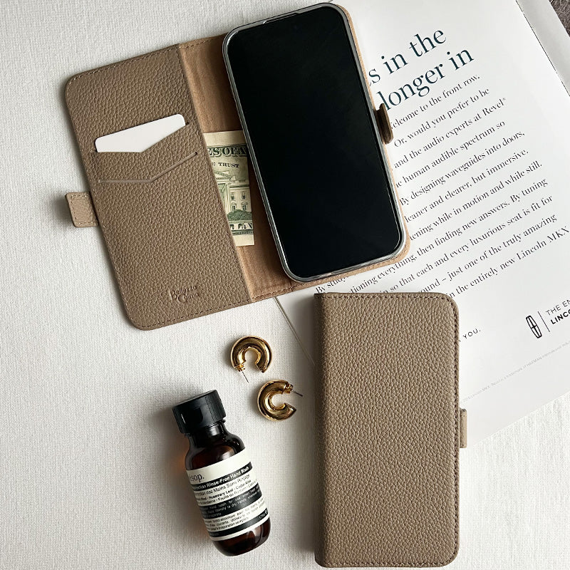 Rich in color Leather Book (latte beige)