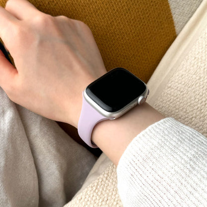 【Apple Watch バンド 41/40/38mm】スリムシンプルシリコンバンド (ラベンダー) for Apple Watch SE(第2/1世代)/Series9/8/7/6/5/4/3/2/1