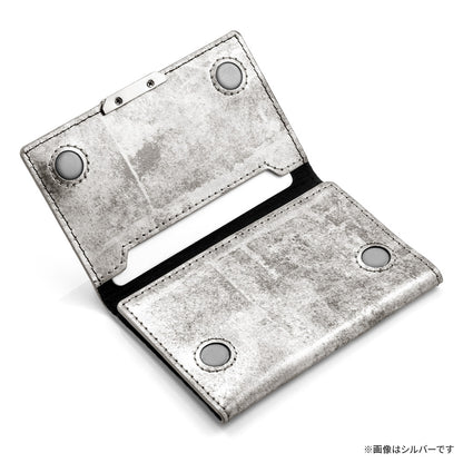 Leather Mag Card Case (Steel Blue)