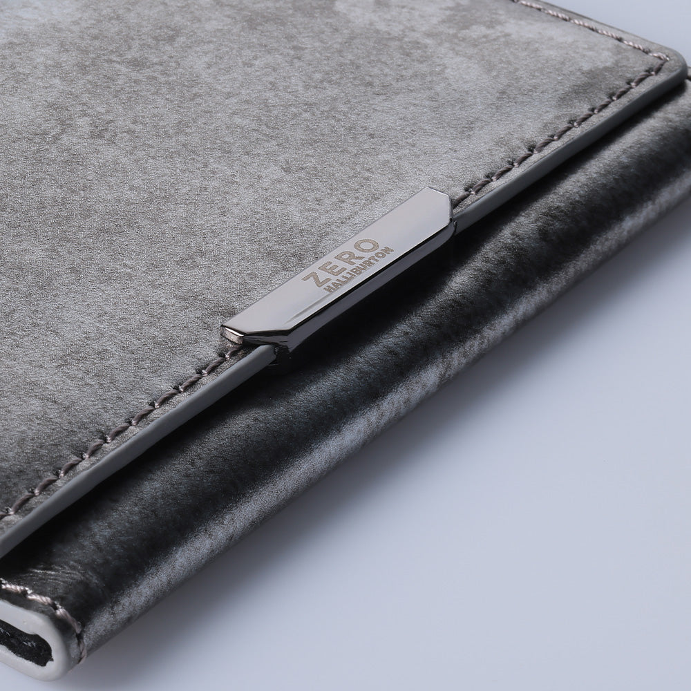 Leather Mag Card Case (Silver)