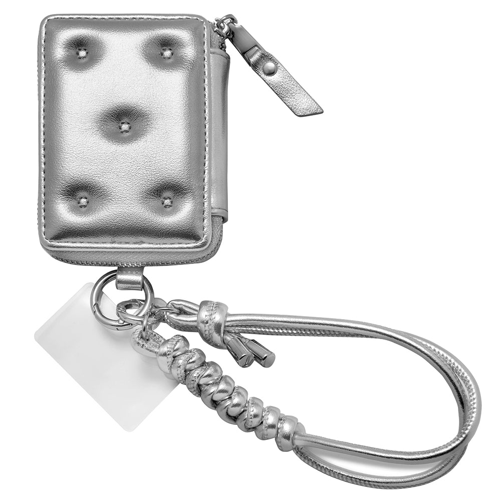 【MagSafe アクセサリー】Mag Coin Case with Hand Strap(silver)