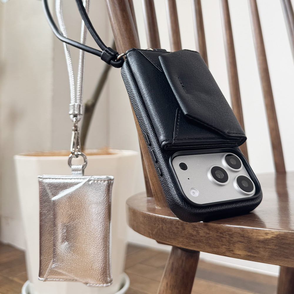 Mag Shoulder Card Wallet (black)