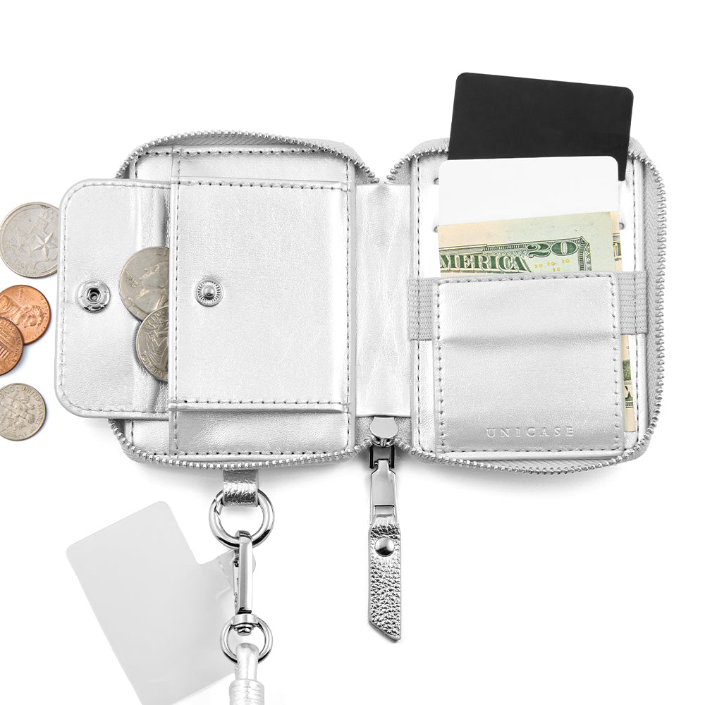 Mag Shoulder Mini Wallet (silver)