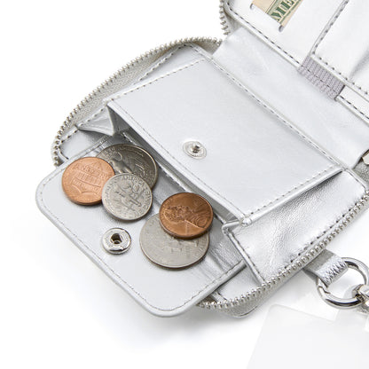 Mag Shoulder Mini Wallet (silver)