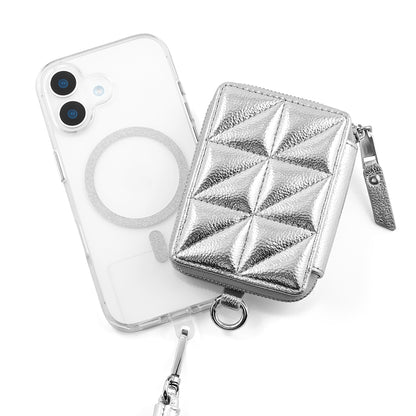 Mag Shoulder Mini Wallet (silver)