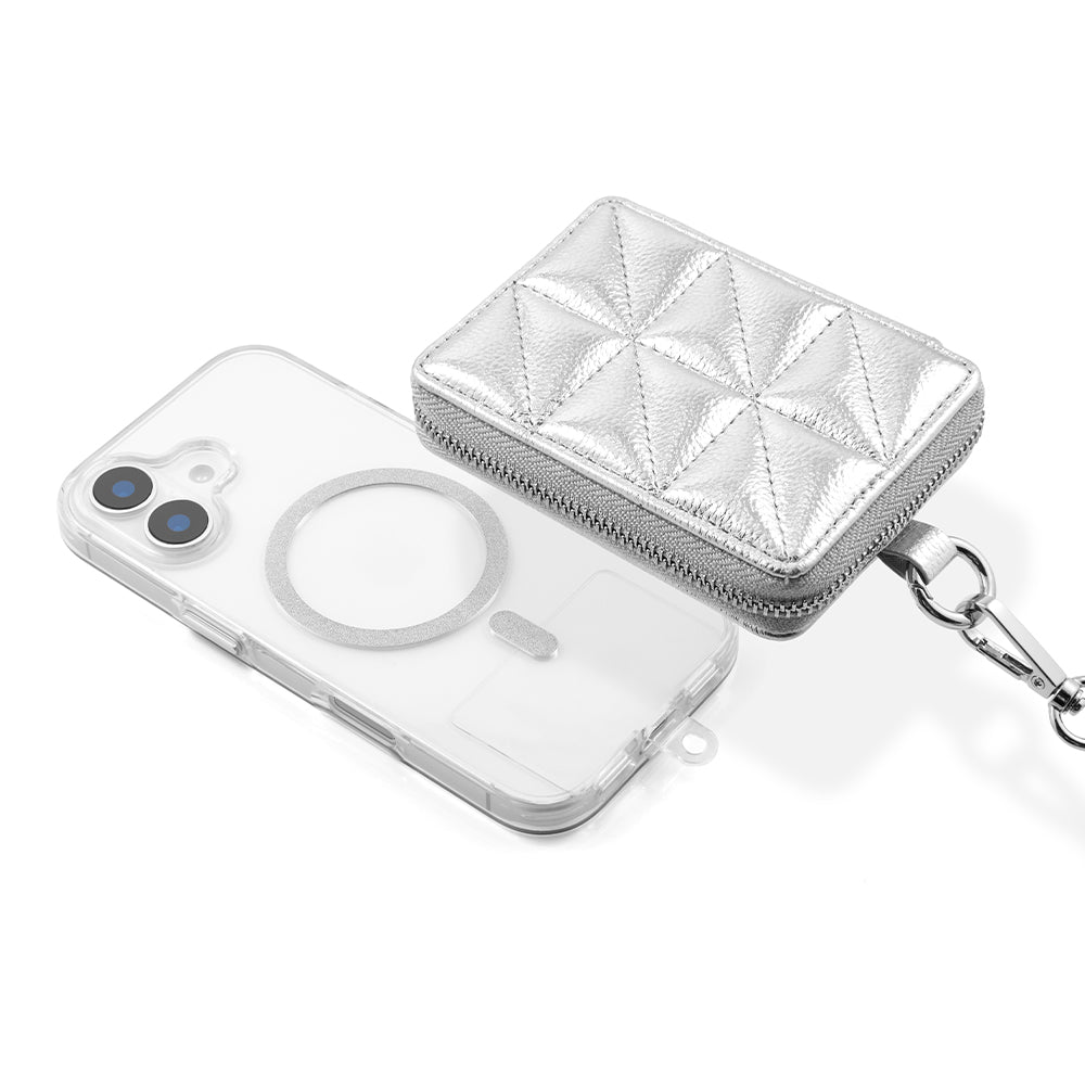 Mag Shoulder Mini Wallet (silver)