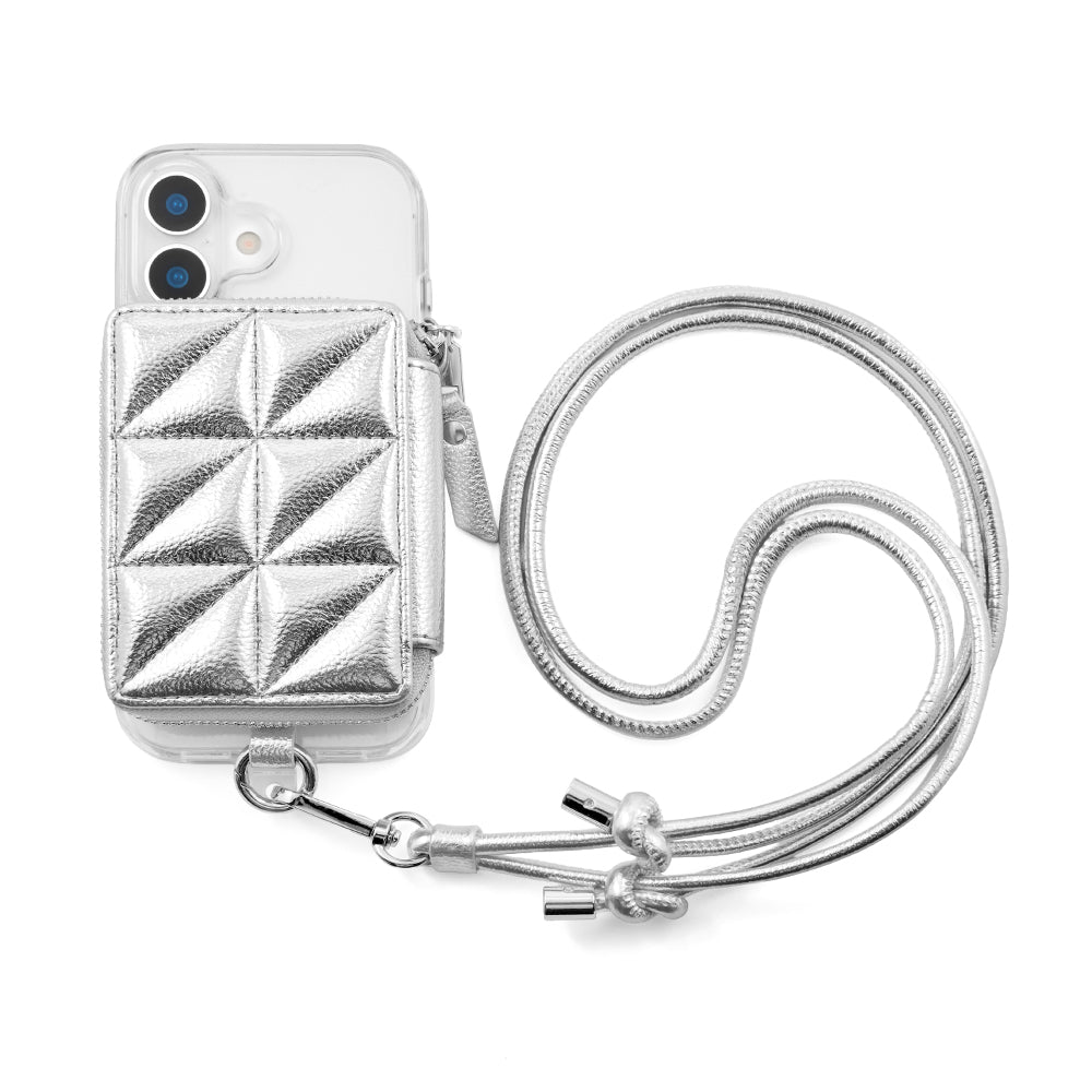 Mag Shoulder Mini Wallet (silver)