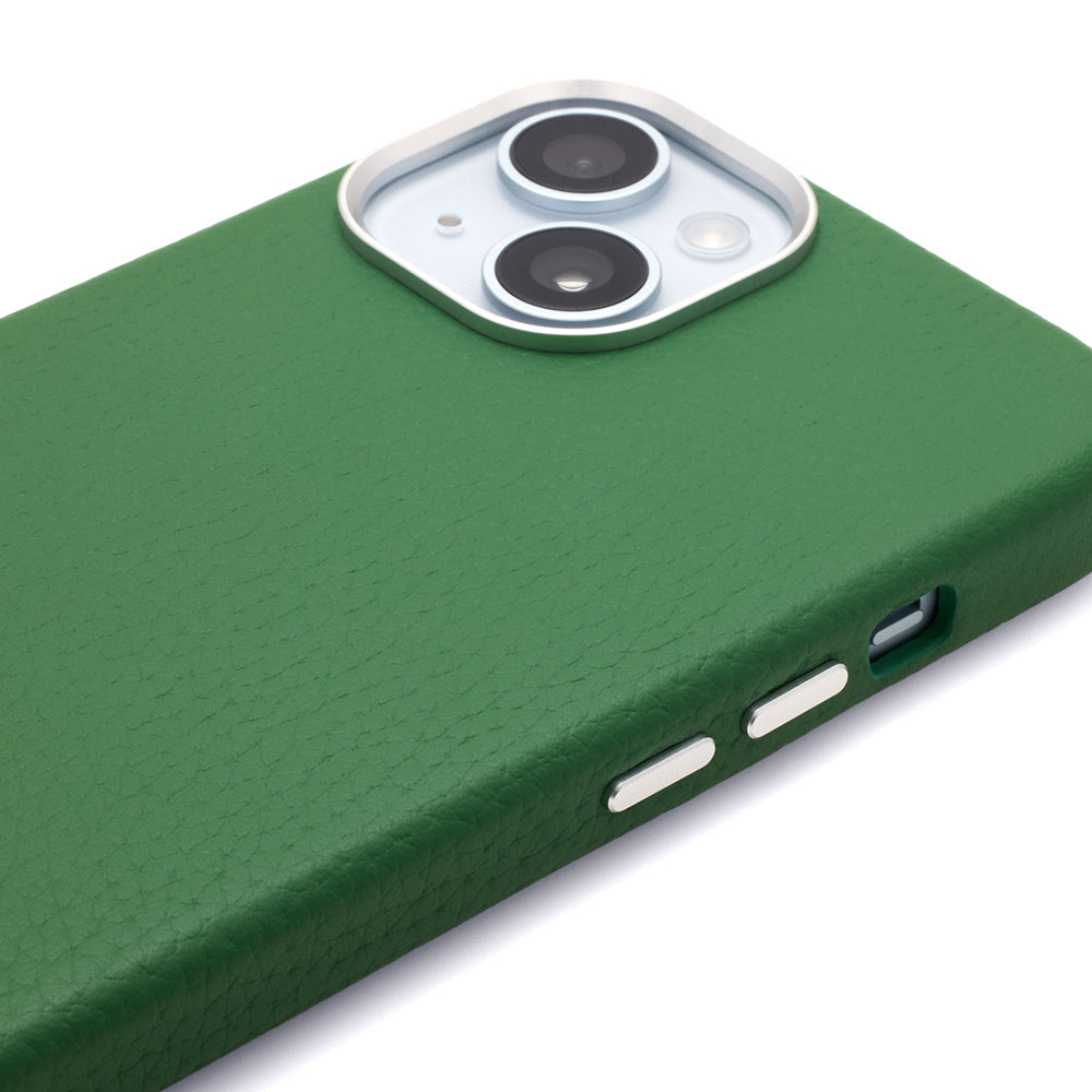 Rich in color Leather Mag Case (avocado green)