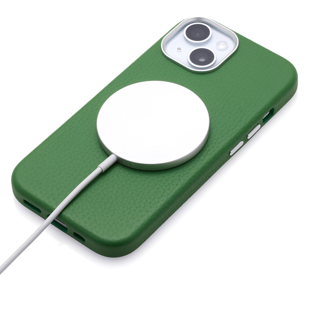 Rich in color Leather Mag Case (avocado green)