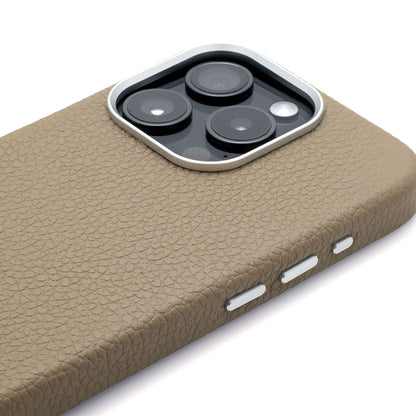 Rich in color Leather Mag Case (latte beige)