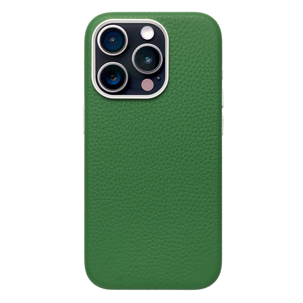 Rich in color Leather Mag Case (avocado green)