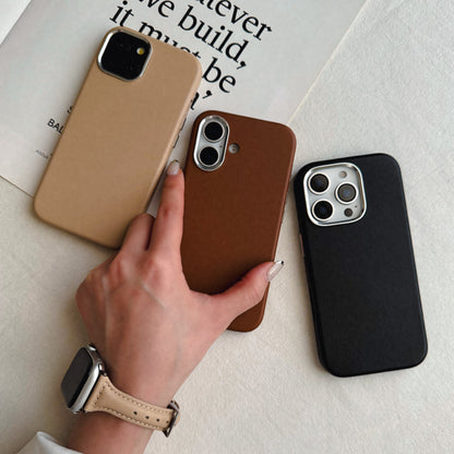 Real Leather Mag Case (GREIGE)