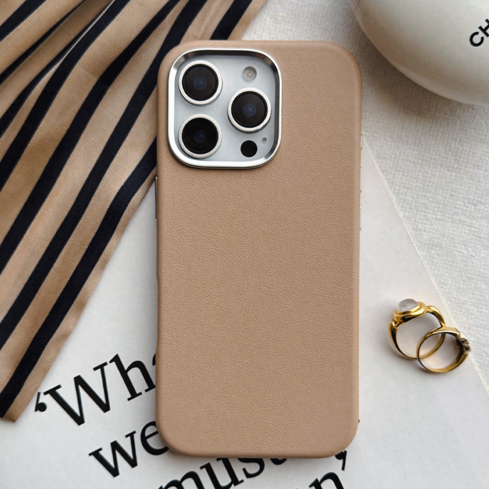Real Leather Mag Case (GREIGE)