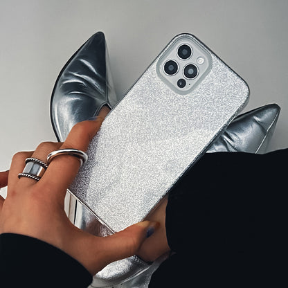 【iPhone13 Pro】シャイニーケース (シルバー)