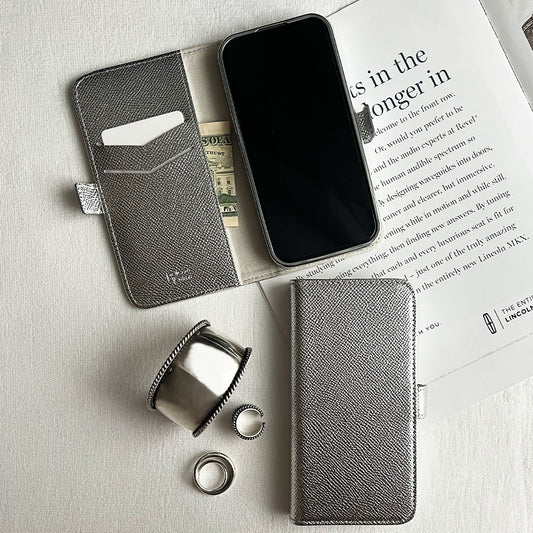 Rich in color Leather Book (silver)