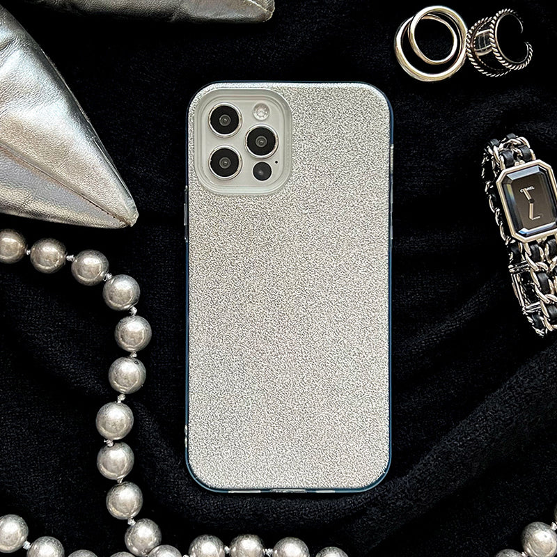 【iPhone13 Pro】シャイニーケース (シルバー)