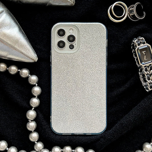 【iPhone13 Pro】シャイニーケース (シルバー)