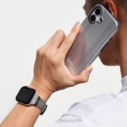 ZERO HALLIBURTON Hybrid Shockproof Case (Matte Silver)