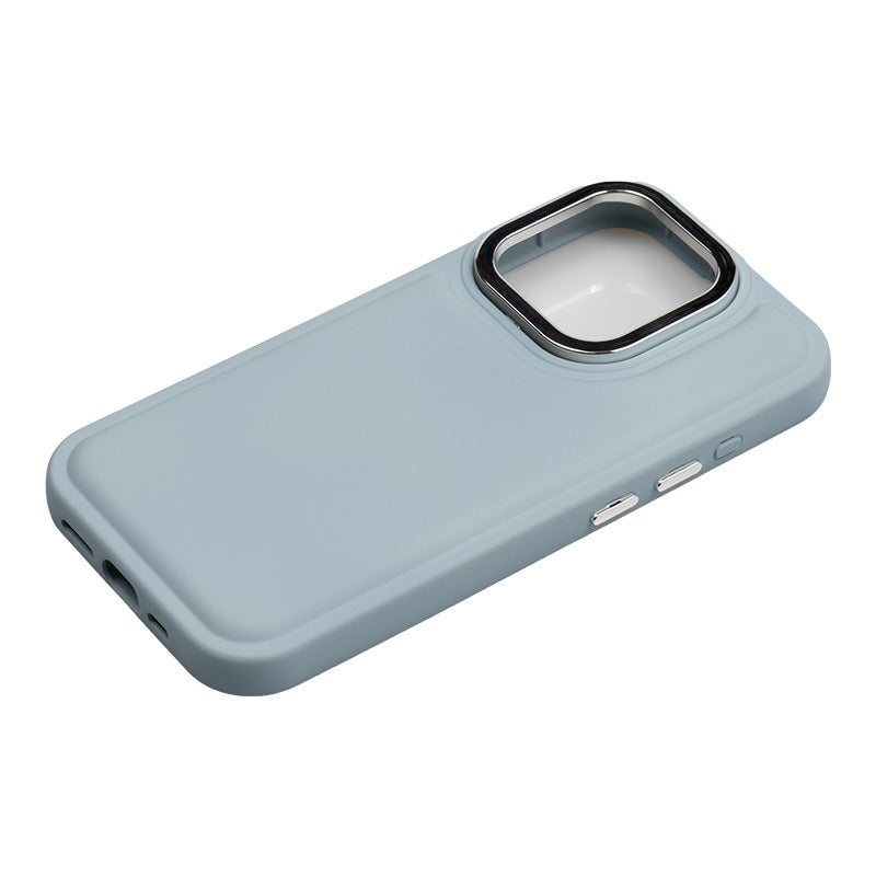 【iPhone15 Pro】ソフトパフケース (ブルー)