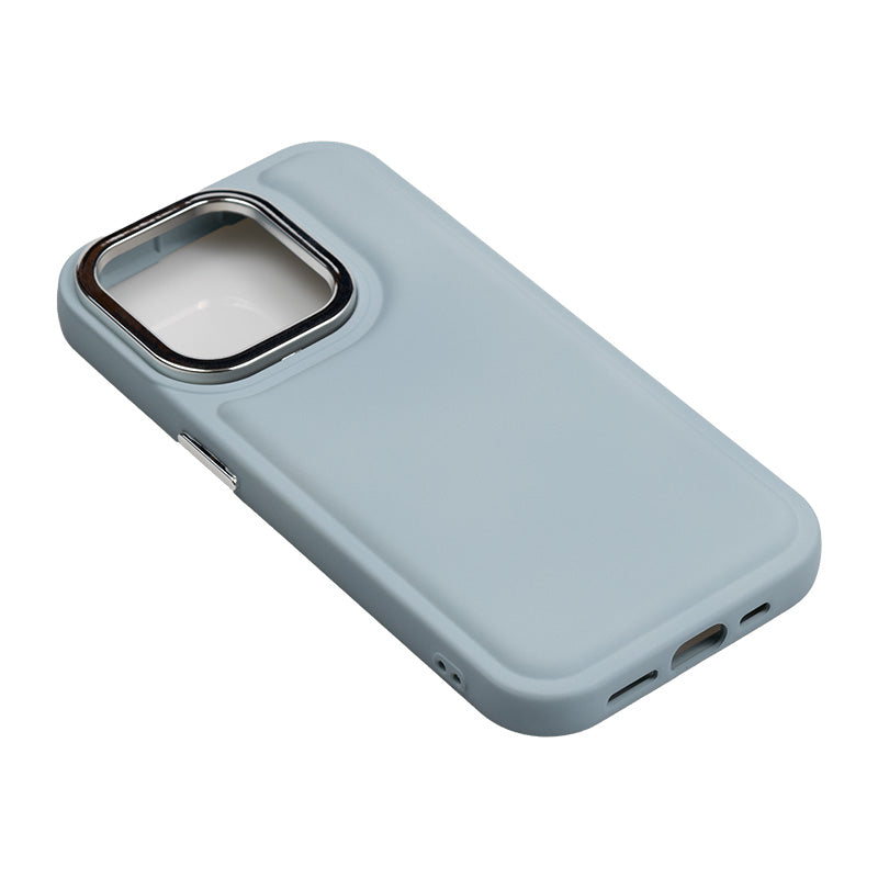 【iPhone15 Pro】ソフトパフケース (ブルー)