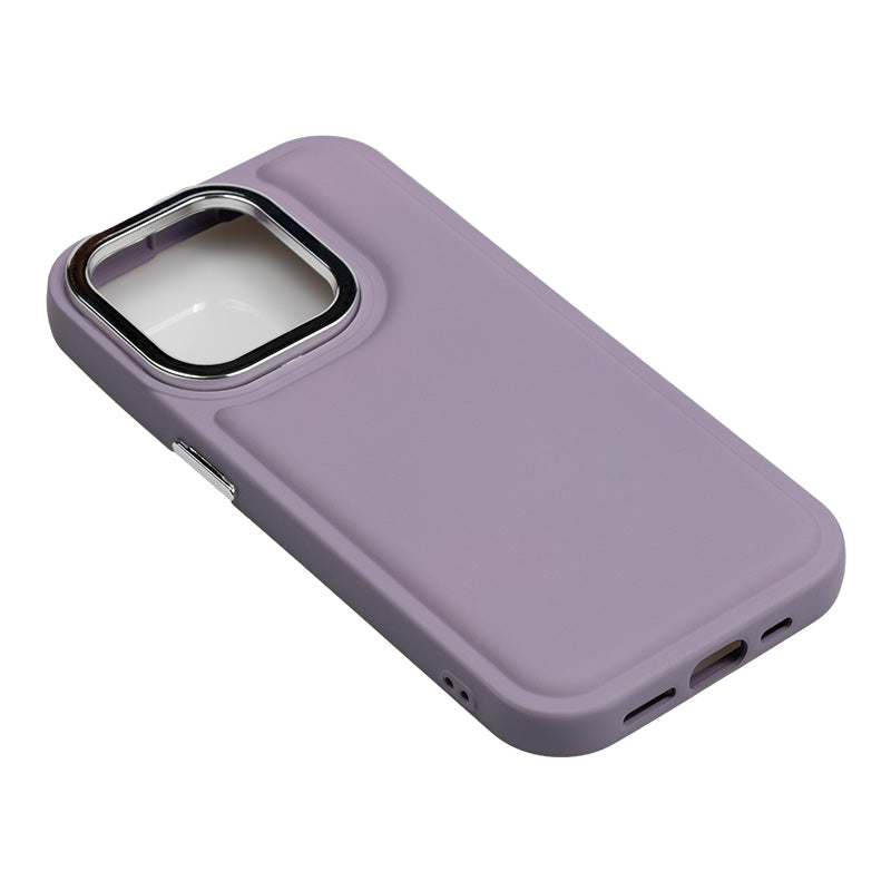 【iPhone15 Pro】ソフトパフケース (パープル)