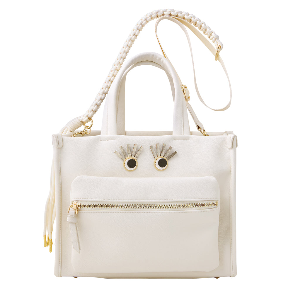 follow me tote bag (ivory)