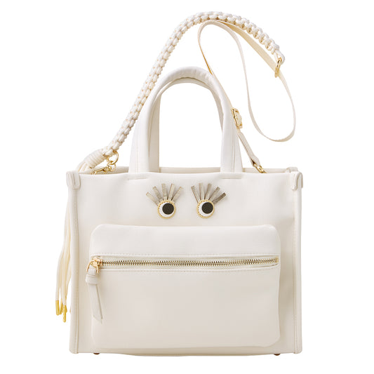 follow me tote bag (ivory)