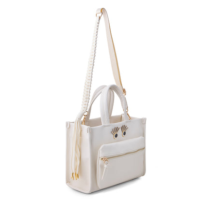 follow me tote bag (ivory)