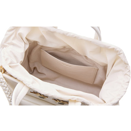 follow me tote bag (ivory)