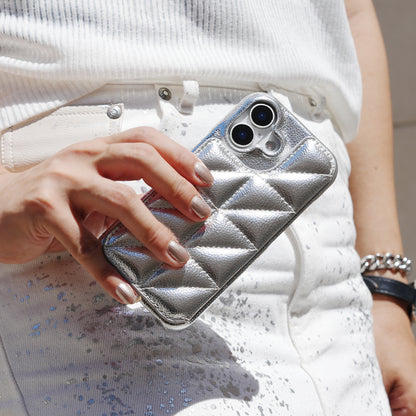 Triangle Puffy Case (silver)