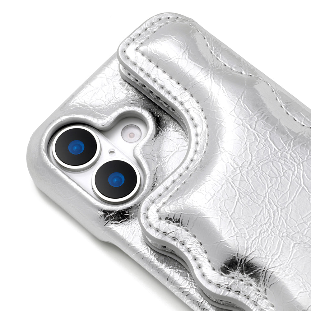 Wavy Puff Case (silver)
