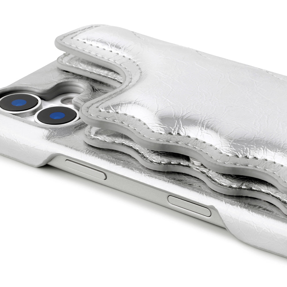 Wavy Puff Case (silver)