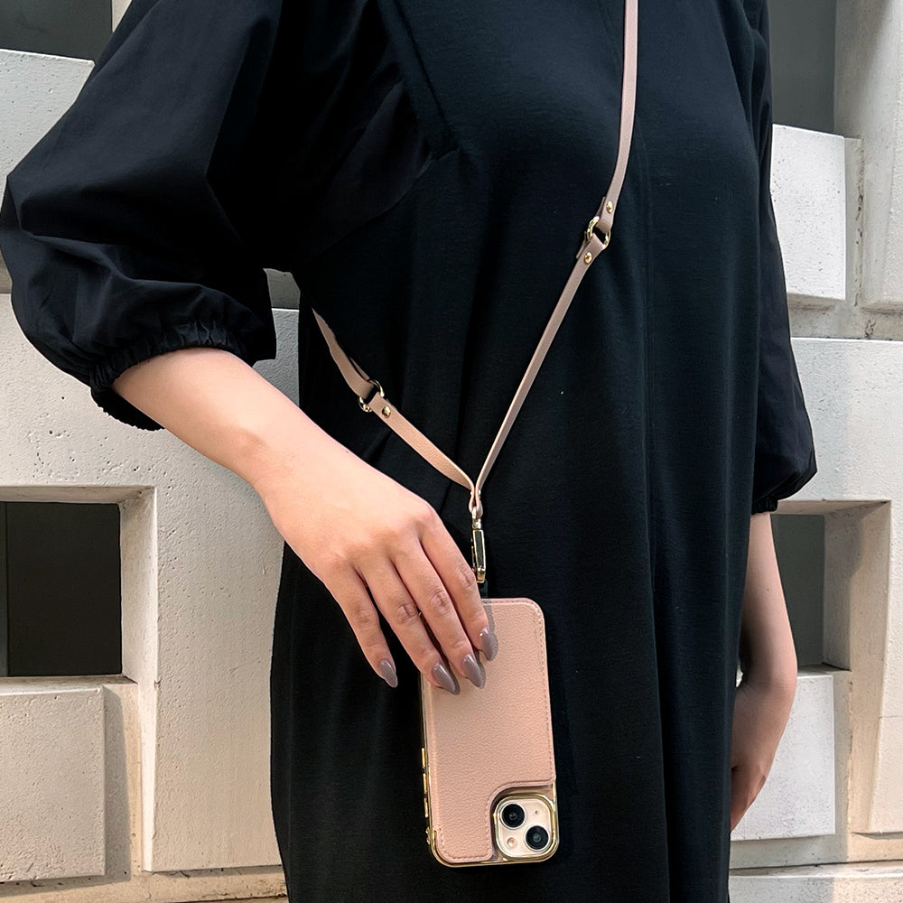 【iPhone15/14/13 ケース】Cross Body Case Duo (beige)
