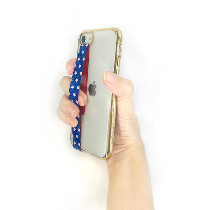 【各種スマートフォンケース対応】GLIPBAND バンド型ストラップ(スター　レッド)