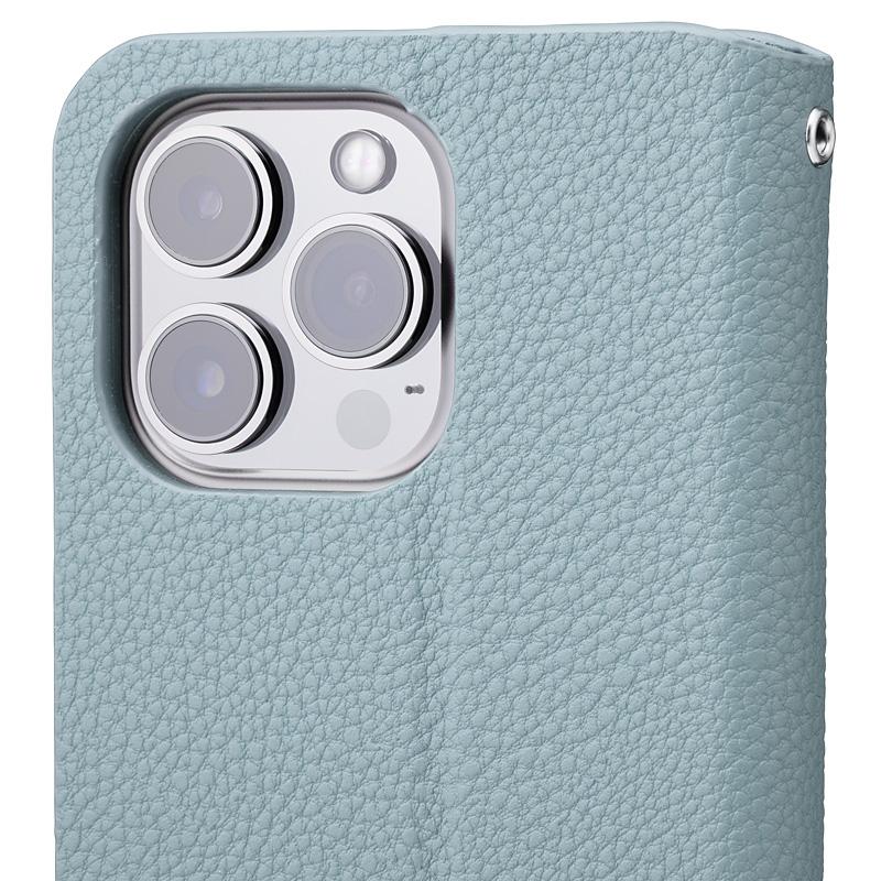 【iPhone13 Pro】スタンド型手帳ケース (ミスティグレー)
