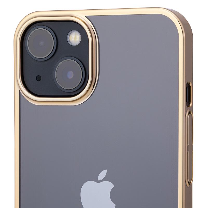 【iPhone13 Pro】サイドメッキケース (ゴールド)