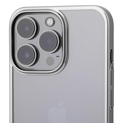 【iPhone13 Pro】サイドメッキケース (シルバー)