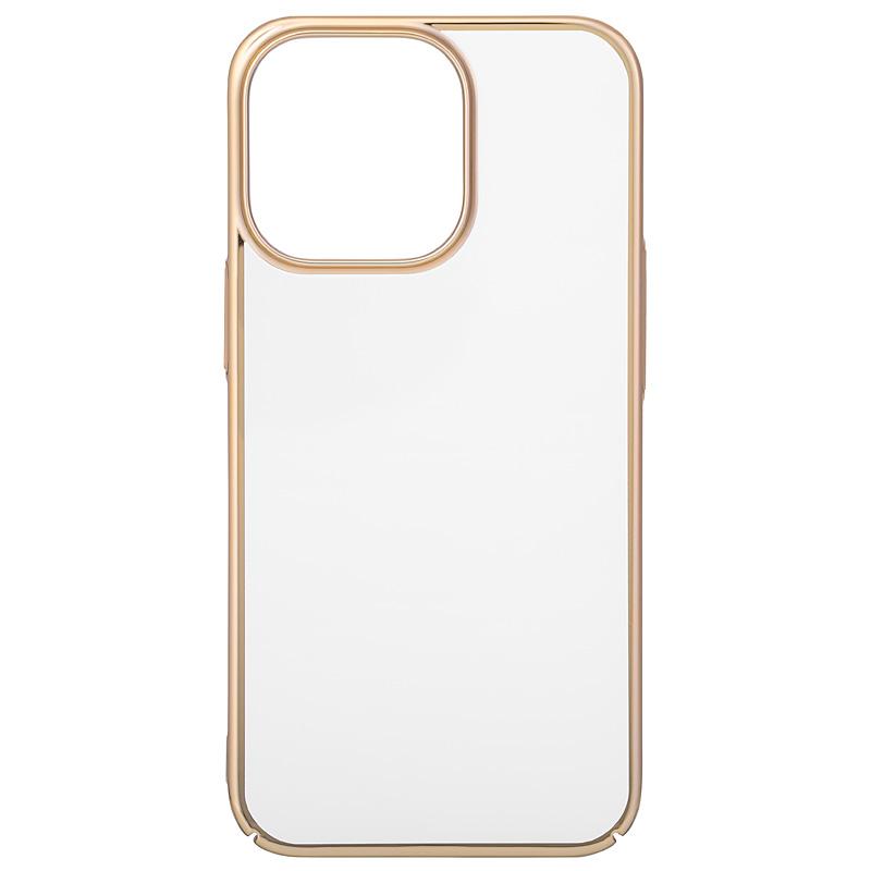 【iPhone13 Pro】サイドメッキケース (ゴールド)
