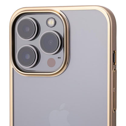 【iPhone13 Pro】サイドメッキケース (ゴールド)