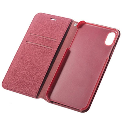 【iPhone XS Max】BOOK型 ケース(レッド)