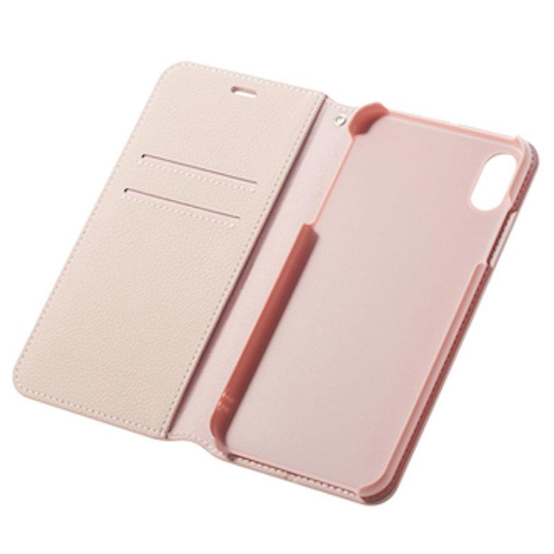 【iPhone XS Max】BOOK型 ケース(ピンク)