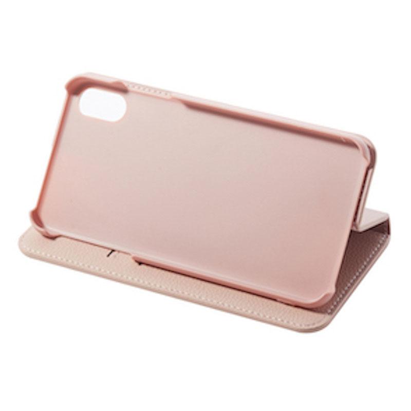 【iPhone XS Max】BOOK型 ケース(ピンク)