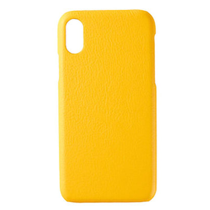 【iPhone XS/X】Leather Shell (イエロー)