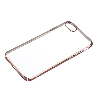 【iPhone SE(第3世代)/SE(第2世代)/8/7】サイドメッキケース (ローズゴールド)