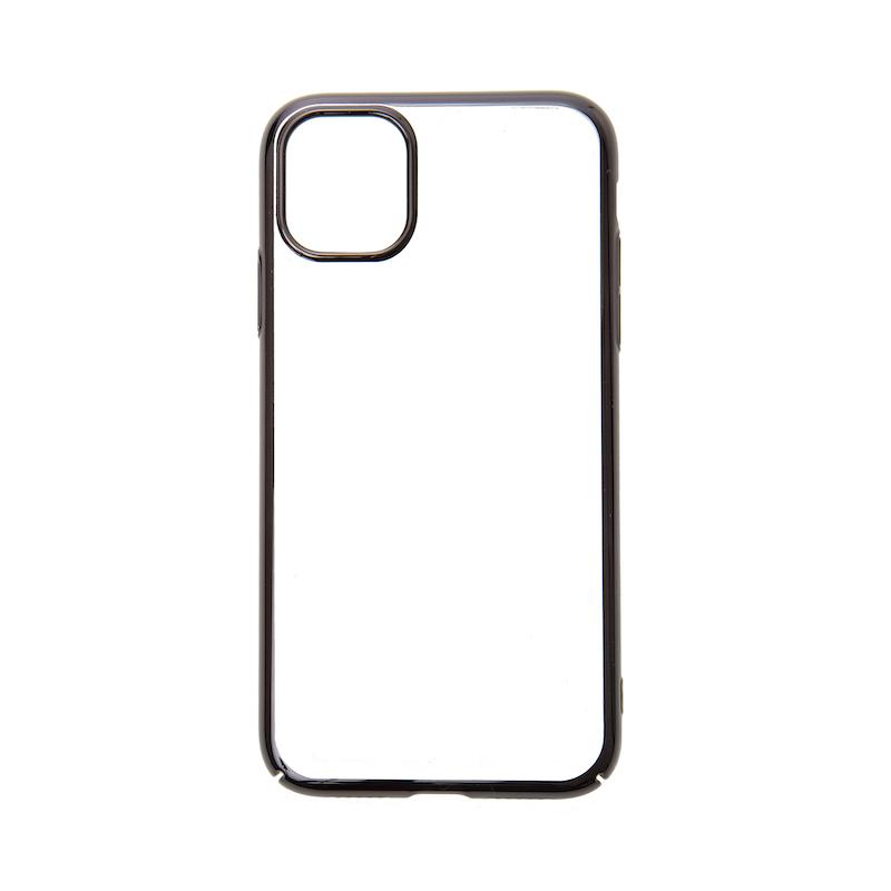 【iPhone11 Pro Max】サイドメッキクリアケース(ブラック)