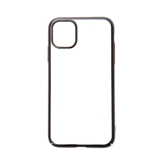 【iPhone11 Pro Max】サイドメッキクリアケース(ブラック)