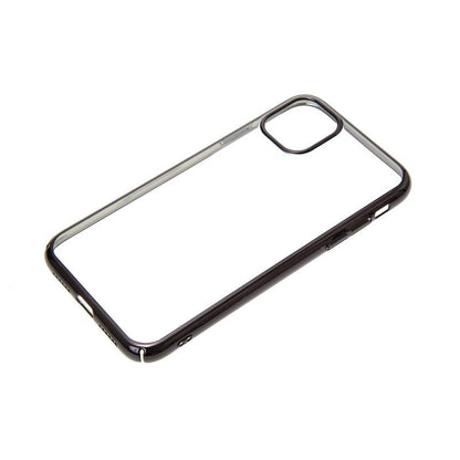 【iPhone11 Pro Max】サイドメッキクリアケース(ブラック)